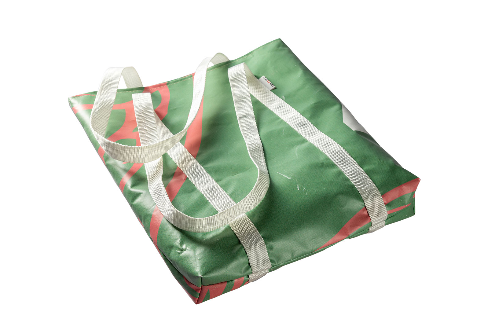 Bag made from a museum banner