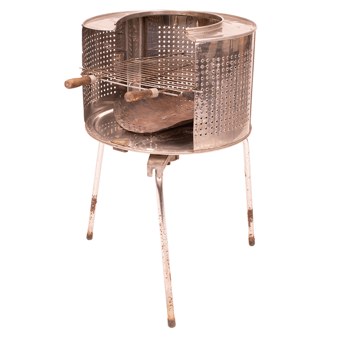 Grill made from a washing machine drum
