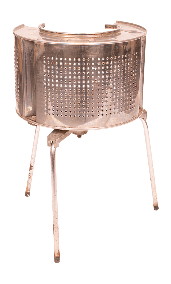 Grill made from a washing machine drum