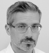 Laurent Warlouzet headshot black and white