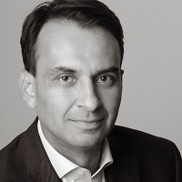 Kiran Klaus Patel headshot black and white