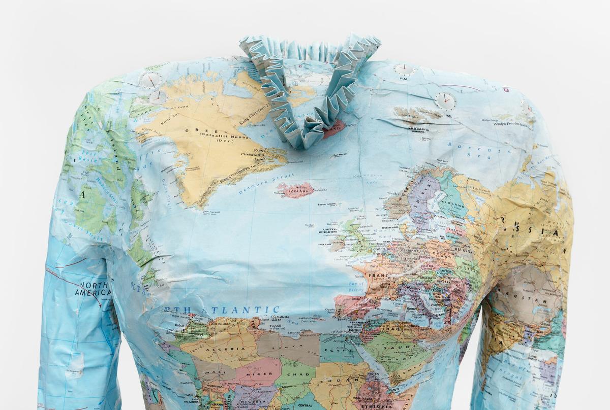 Multi-coloured dress in 8th century style