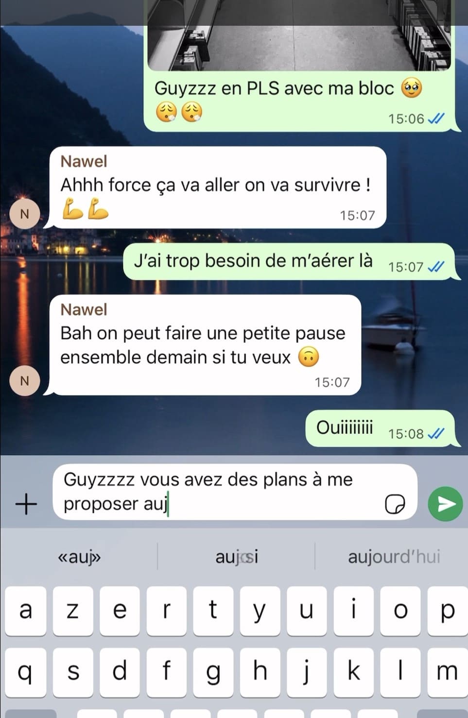 Text conversation about going to museum