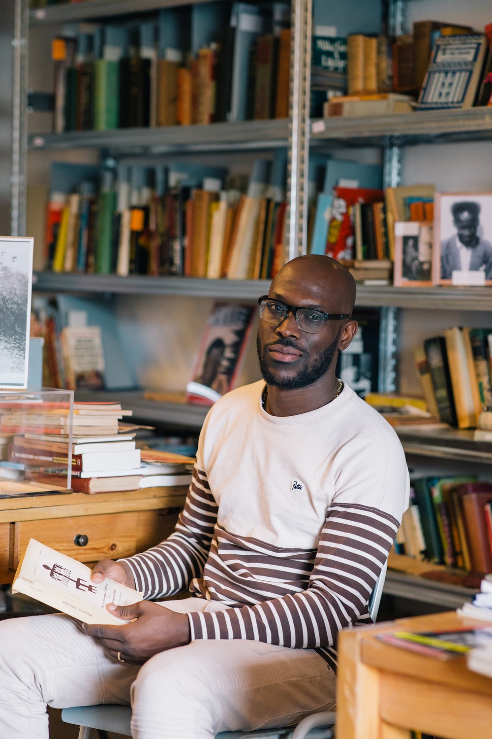 Man sitting reading