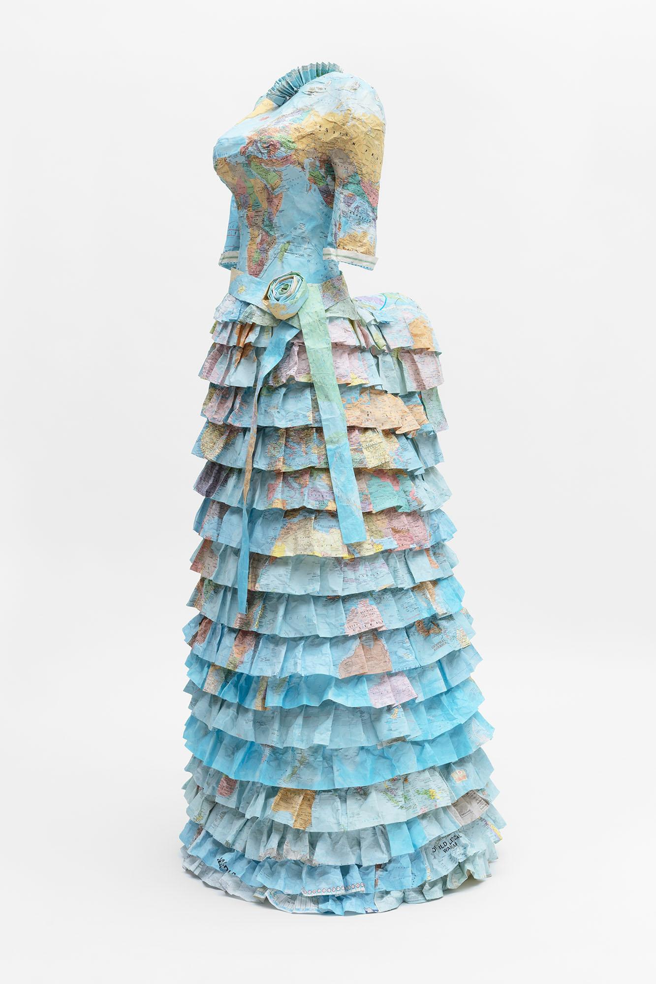 Dress made out of maps