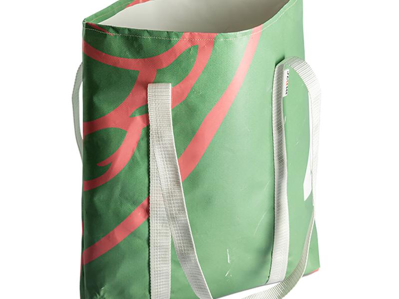 Bag made from a museum banner