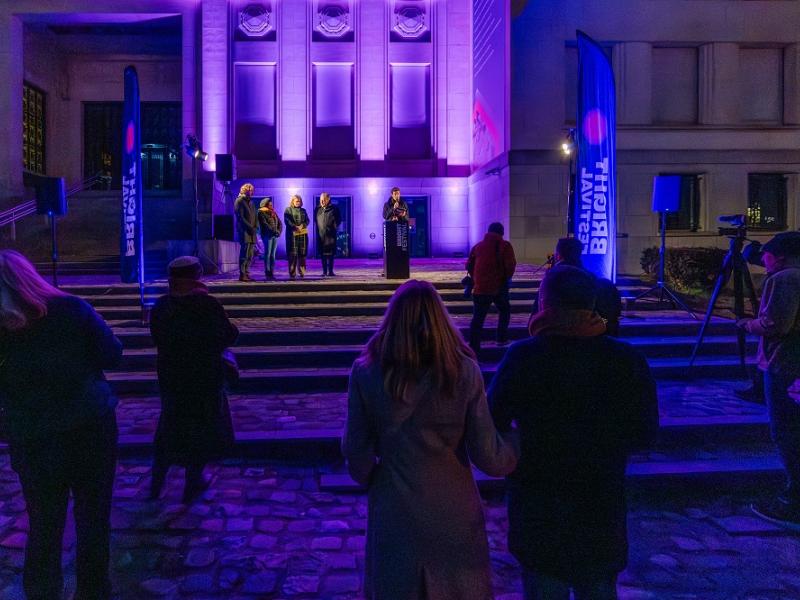 Museum Bright festival purple light
