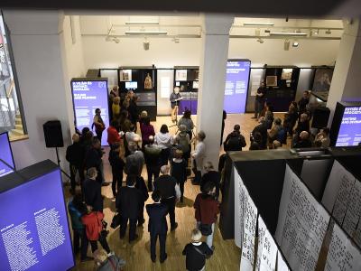 Exhibition full of people