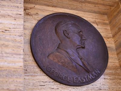 Bronze plaque of George Eastman