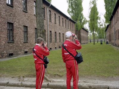 Two Hungarian sportsmen from Komárom visit Auschwitz