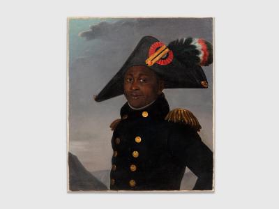 Oil painting of black admiral