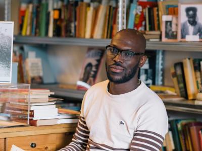 Man sitting reading
