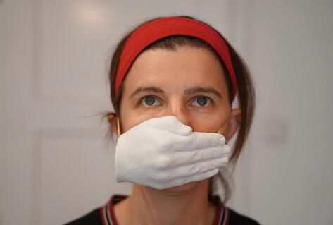 “Hand Mask” by Anna Vasof