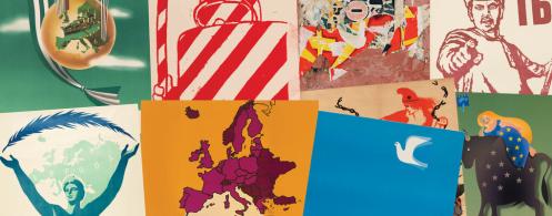 Poster of exhibition on walls
