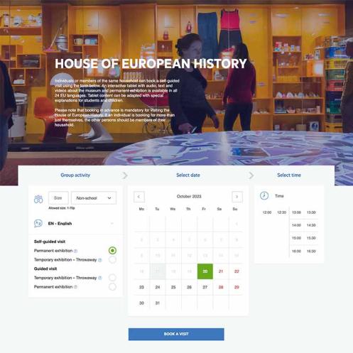 heh group booking platform screenshot