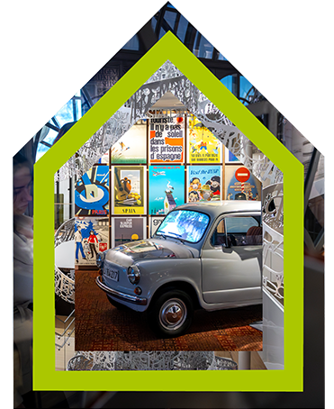 House of European History permanent exhibition, view of Zastava car
