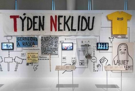Posters and banners made by young people on protests