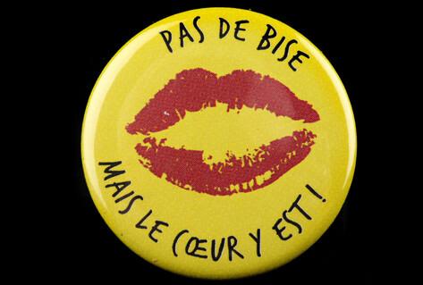 Badge with image of lips