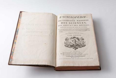 Inside front cover Diderot’s d’Alambert’s Encyclopaedia 18 century