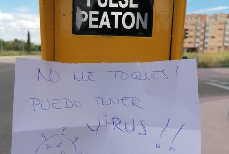 Written sign on crossing junction