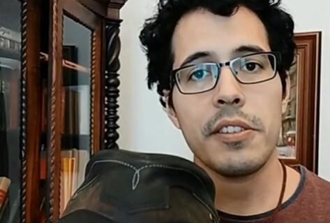 Mexican man in living room posing