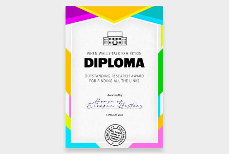 Diploma from &quot;Finding links&quot; activity