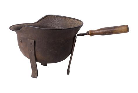 Upside down helpmet with handle