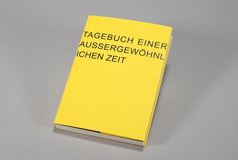 Yellow diary with title
