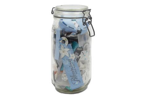 Glass jar full of rubbish