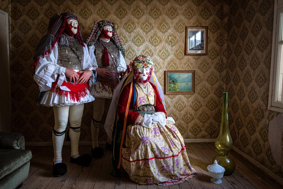 Pappas three people in constumes