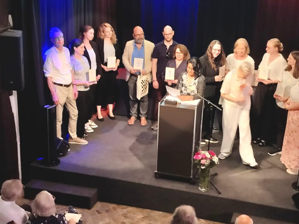 Award winners on stage